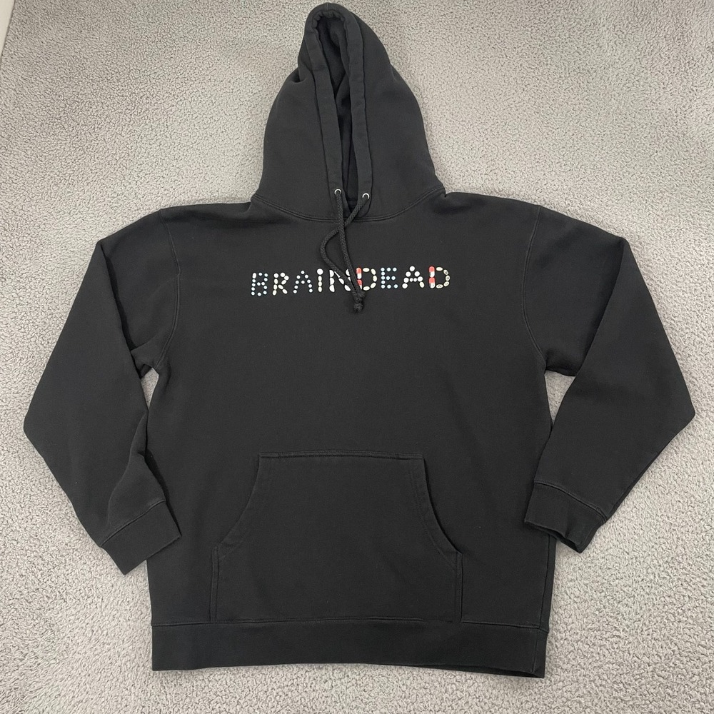 Brain Dead ElohimXimlost Hoodie Men L Black Pill Graphic Streetwear Skater